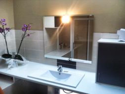 salle de bain noir et blanche